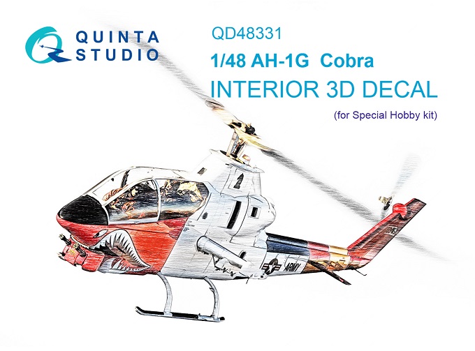QD48331 Quinta 3D Декаль интерьера кабины AH-1G (Special Hobby) 1/48