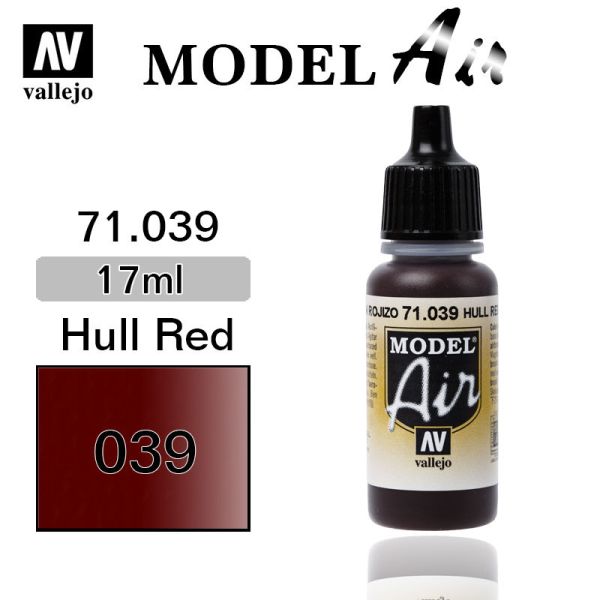 V-71039 Vallejo Краска Model Air Красно-коричневая (Hull Red) 17 мл