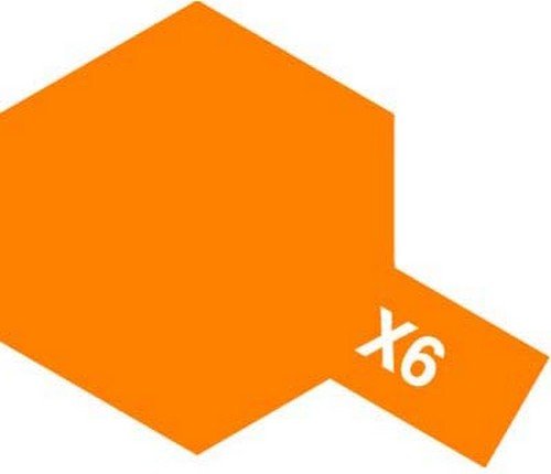 81506 Tamiya Краска акриловая глянцевая Х-6 Orange (Оранжевая)10мл.