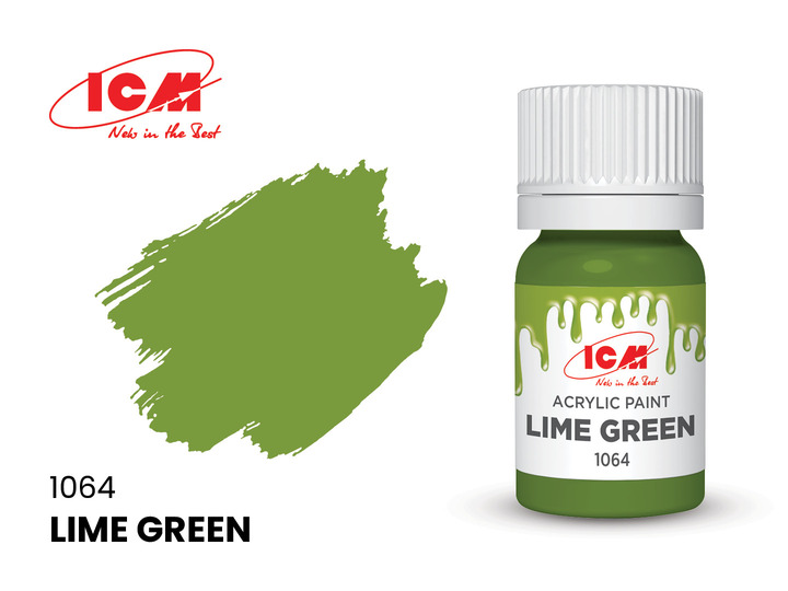 C1064 ICM Акриловая краска Лаймовый (Lime Green) 12мл