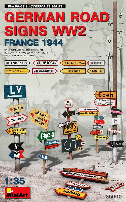 35600 MiniArt Дорожные Знаки II Мировой Войны (Франция, 1944) 1/35