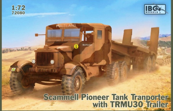72080 IBG Models Scammell Pioneer Tank Transporter with TRMU30 Trailer  1/72