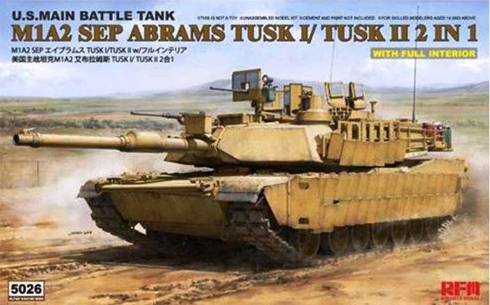 5026 RFM Танк M1A2 TUSK I/ TUSK II с интерьером 1/35