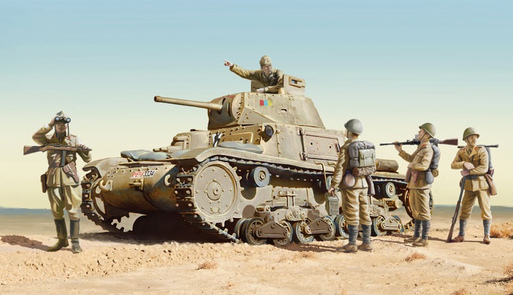 6543 Italeri Итальянский танк Carro Armato M14/41 I Serie с пехотой 1/35