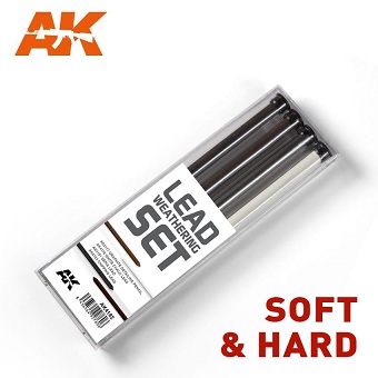 AK4182 AK Interactive Набор графитовый карандашей LEAD WEATHERING SET (SOFT)
