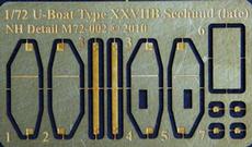 M72002 NHDetail U-Boat Type XXVIIB Seehund (late) Detail Set (for ICM) 1/72