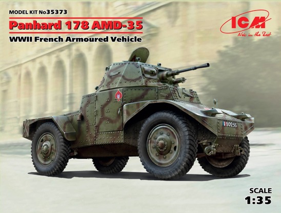 Сборная модель 35373 ICM Французский бронеавтомобиль Panhard 178 AMD-35