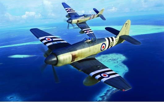 02844 Trumpeter Английский самолет Sea Fury FB.MK.II Масштаб 1/48