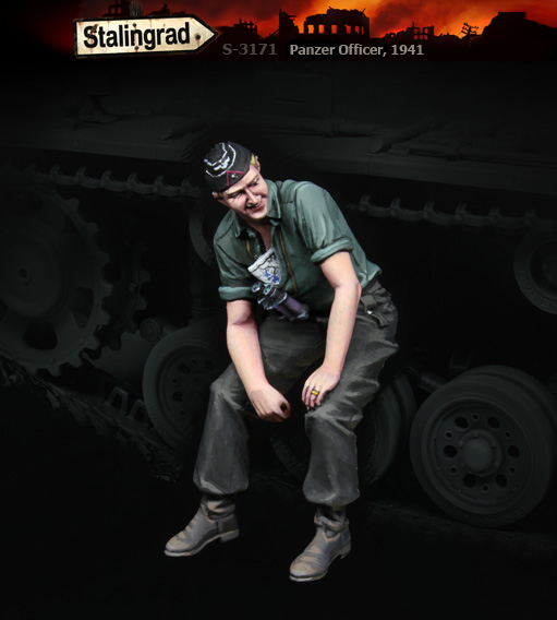 3171 Stalingrad Германский офицер танковых войск, 1941 год 1/35