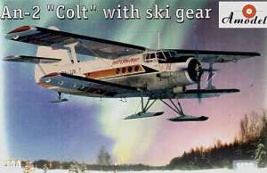  Сборная модель 1436 Amodel Самолет Ан-2 на лыжах 
