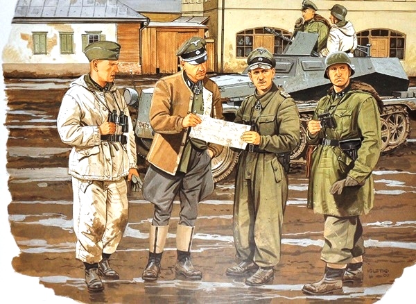 6144 Dragon Немецкие командиры на совещании (Харьков 1943) 1/35