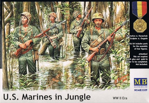 3589 Master Box B Американские морские пехотинцы в джунглях WWII