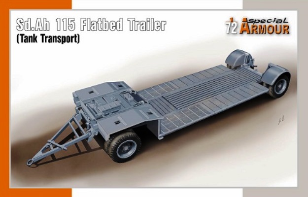 SA72022 Special Armor Sd.Ah 115 Flatbed Trailer (Tank Transport) 1/72
