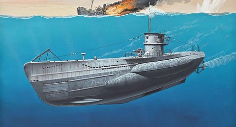 05093 Revell Германская субмарина "U-Boat Type VIIC" Масштаб 1/350