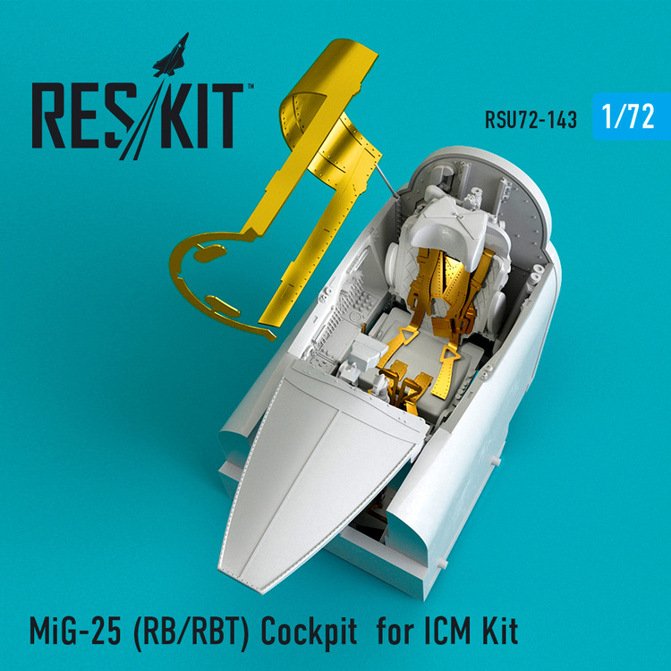 RSU72-0143 RESKIT MiG-25 (RB/RBT) Cockpit for ICM Kit 1/72