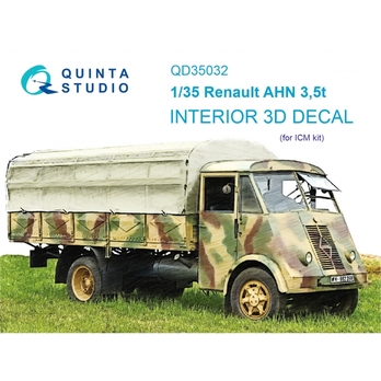 QD35032 Quinta 3D Декаль интерьера кабины Renault AHN 3.5t (ICM) 1/35