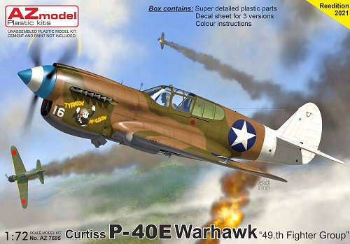 7695 AZmodel Самолёт P-40E Warhawk 49.th  FG 1/72