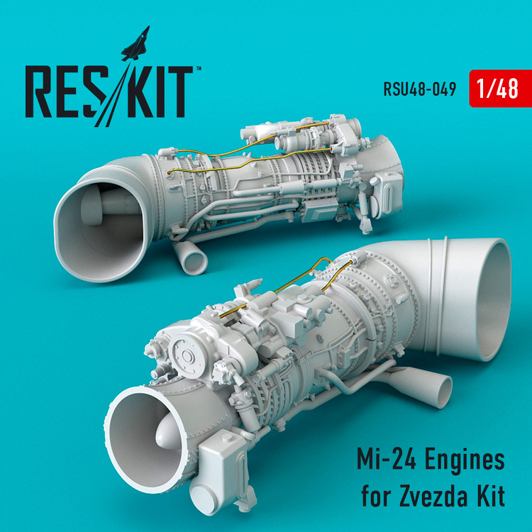 RSU48-0049 RESKIT Mi-24 Engines (for Zvezda) 1/48