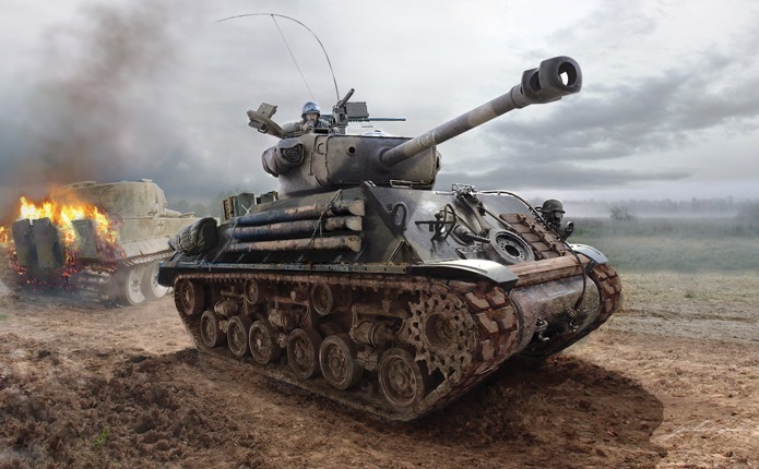 6529 Italeri Танк M4A3E8 Sherman "Fury" (Ярость) 1/35