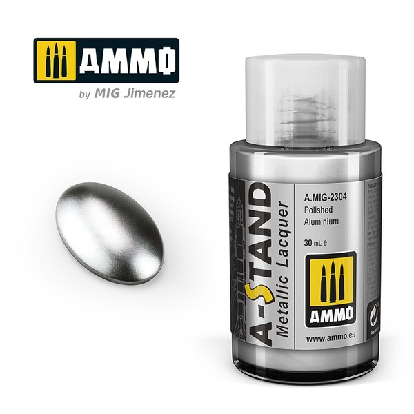 AMIG2304 AMMO MIG Краска A-STAND Полированный алюминий (Polished Aluminium) 30мл