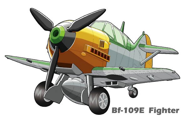 TM-103 Tiger Model Cute German BF109 Finghter