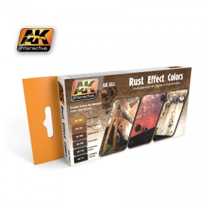 AK551 AK Interactive Набор красок для создания эффекта ржавчины (6 красок)