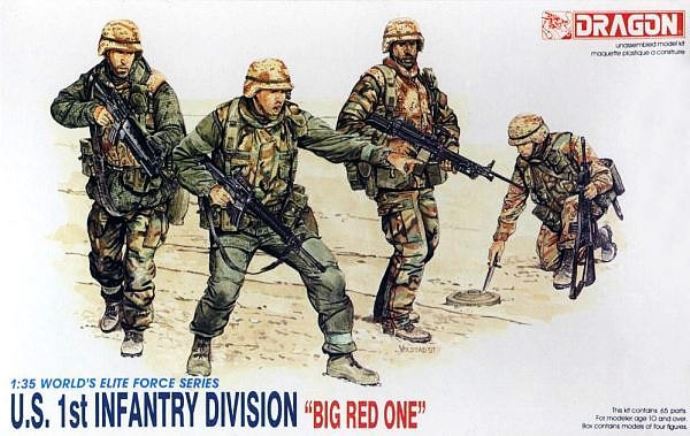 3015 Dragon U.S. 1st Infantry Division "Big Red One" (4 фигуры) 1/35