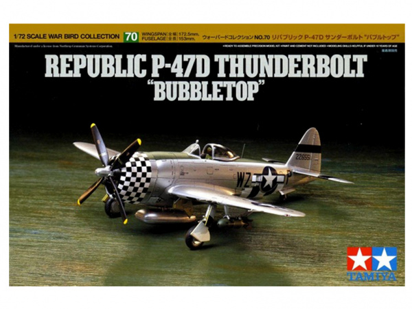 Сборная модель 60770 Tamiya Самолет P-47D Thunderbolt "Bubbletop" 