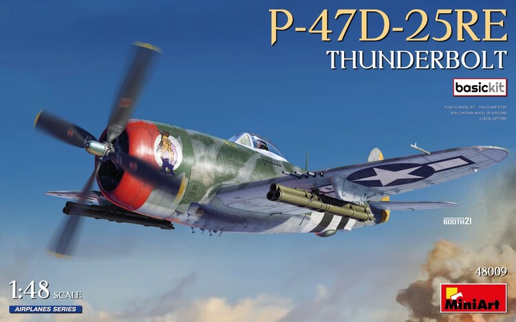 48009 MiniArt Самолет P-47D-25RE Thunderbolt (Basic Kit) 1/48