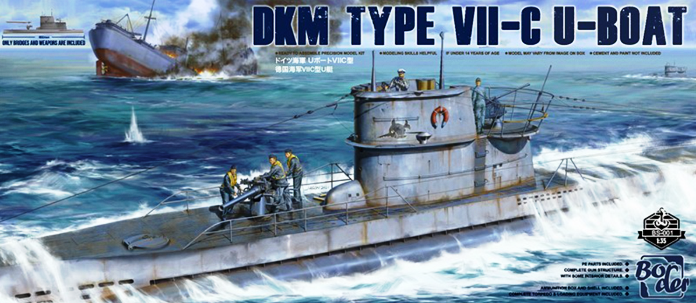 BS-001К Border Рубка и палуба DKM Type VII-C U-Boat (+ 5 фигурок) 1/35