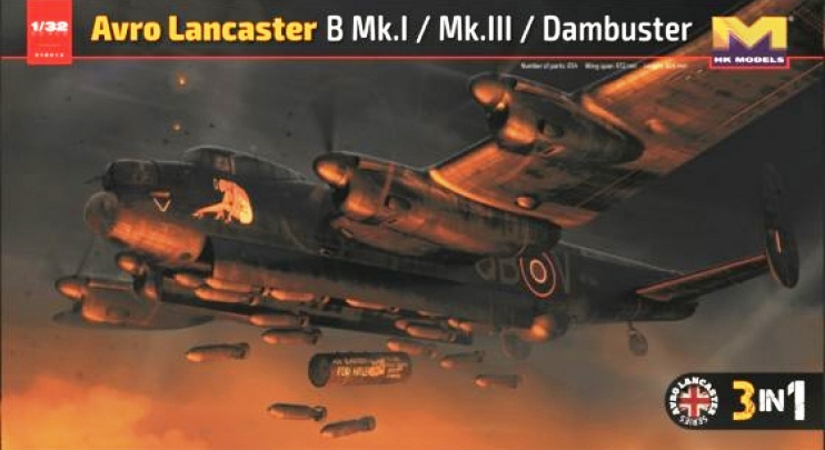 01E012 HK Models Самолет Avro Lancaster B Mk.I Limited Edition 1/32
