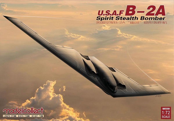 UA72201 Modelcollect Американский бомбардировщик U.S.A.F. B-2A SPIRIT Stealth Bomber 1/72