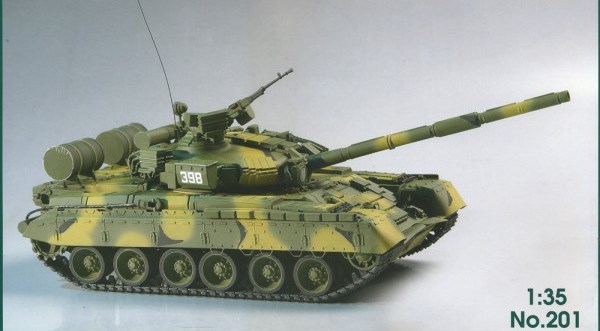 Сборная модель 201 SKIF Советский боевой танк Т-80 УД "Береза"  