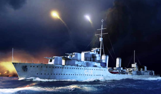 05332 Trumpeter Британский эсминец HMS "Zulu" 1941 1/350