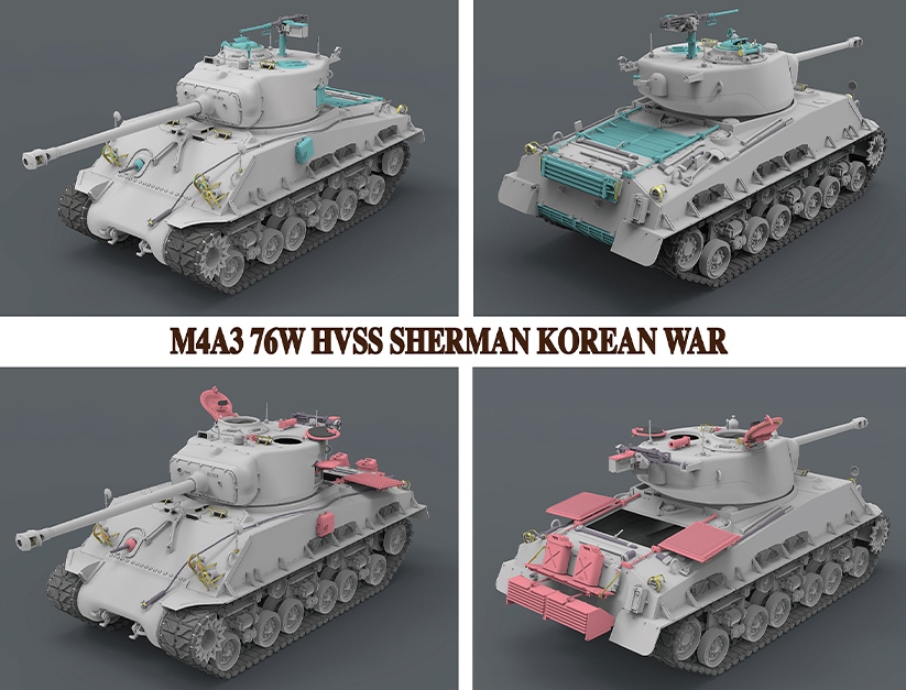 5049 RFM Танк M4A3 76W HVSS Sherman (война в Корее) 1/35