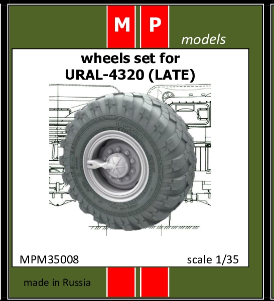 MPM35008 MP Models Колеса смоляные на Урал 4320 1/35