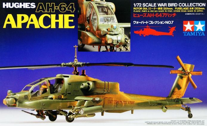 60707 Tamiya Вертолет Hughes AH-64 Apache 1/72