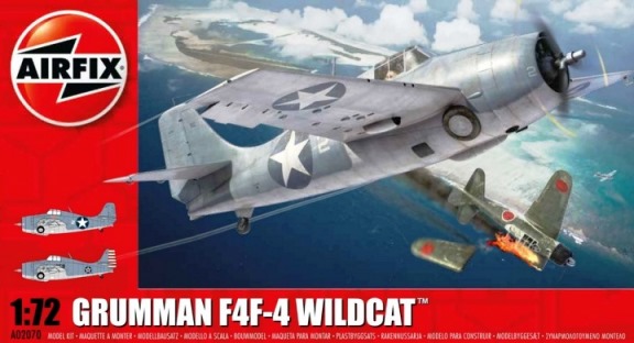 Сборная модель 2070 Airfix Самолет Grumman F4F-4 Wildcat 