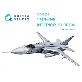 QD48238 Quinta 3D Декаль интерьера кабины Су-24М (Trumpeter) 1/48