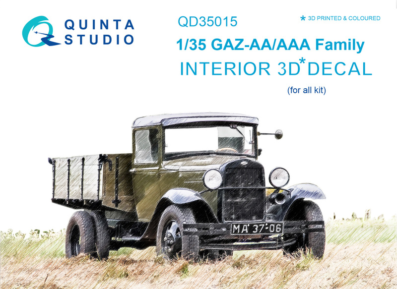 QD35015 Quinta 3D Декаль интерьера кабины для семейства ГАЗ-АА/ААА (для любых моделей) 1/35