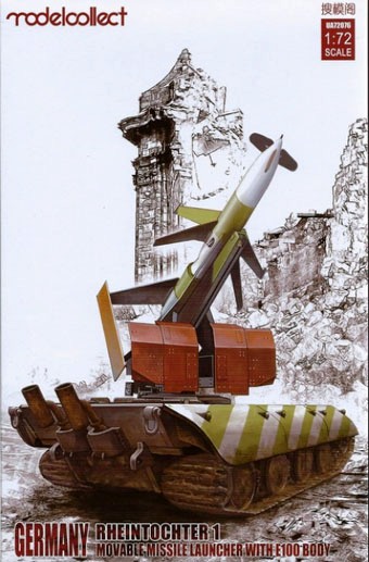 Сборная модель UA72076 Modelcollect ЗСУ на базе танка Е-100 с ракетой Rheintochter 1 