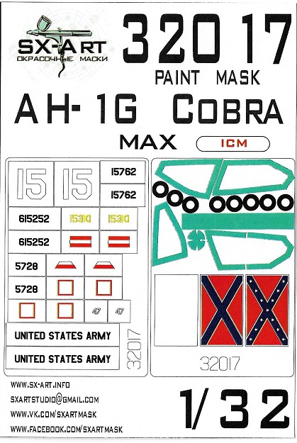 32061К ICM Вертолет AH-1G Cobra, поздний (+дополнения) 1/32