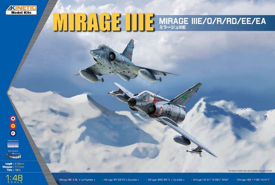 Сборная модель 48050 Kinetic Самолет Mirage IIIE 
