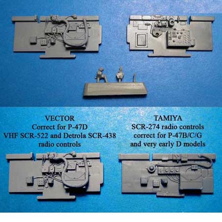 VDS48089 Vector P-47D исправленные борта кабины (Tamiya) 1/48