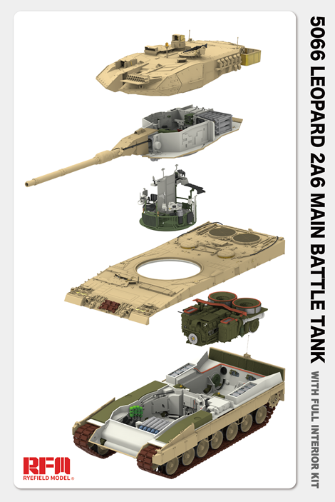 5066 RFM Германский танк Leopard 2A6 (с интерьером) 1/35