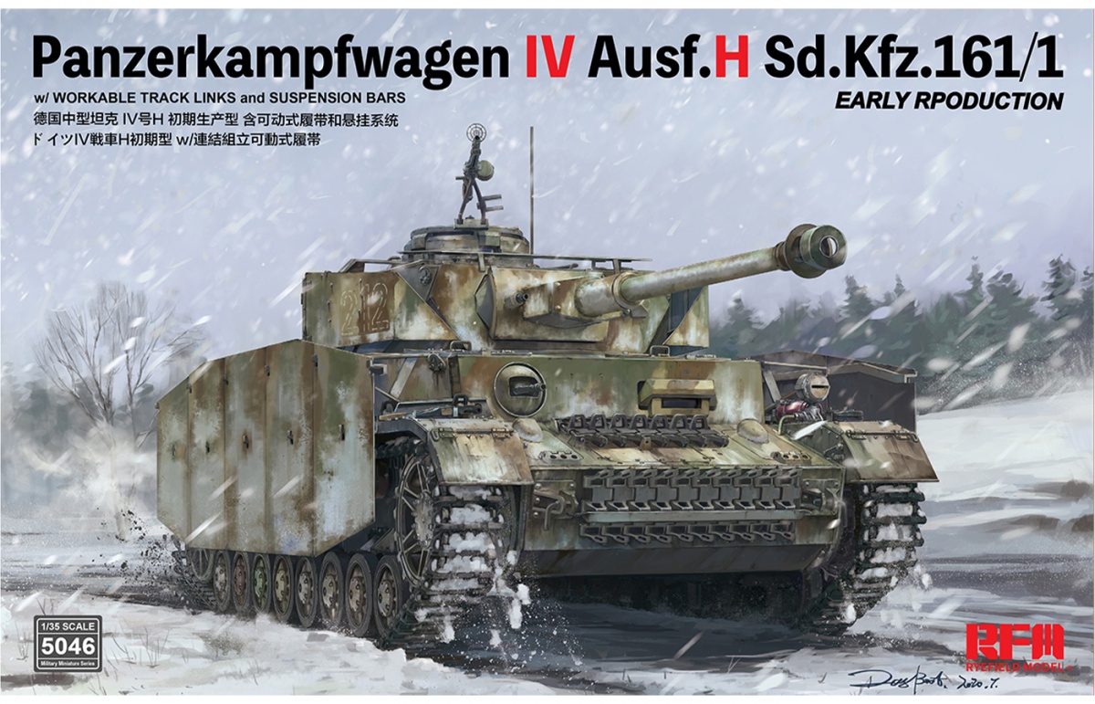5046 RFM Танк Pz.Kpfw.IV Ausf.H (ранняя версия, рабочие траки) 1/35