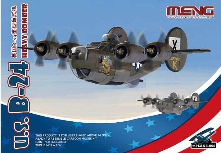 mPLANE-006 Meng Model Самолет B-24 HEAVY BOMBER