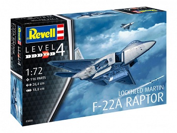 03858 Revell Многоцелевой истребитель Lockheed Martin F-22A Raptor 1/72