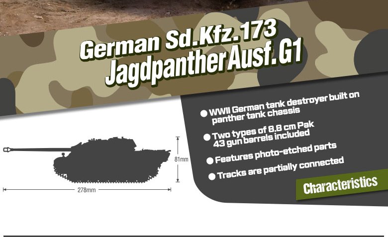 13539 Academy Самоходное орудие Jagdpanther Ausf G1 1/35
