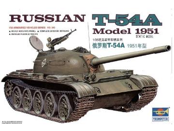 Сборная модель 00340 Trumpeter Советский танк Т-54А (Образец 1951года)  